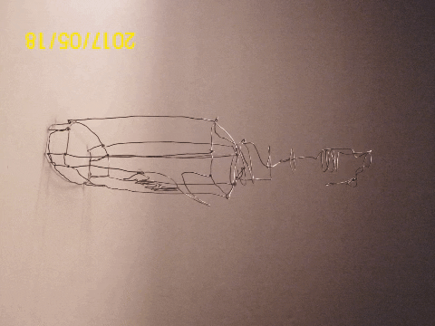Purell bottle wireframe turn-around